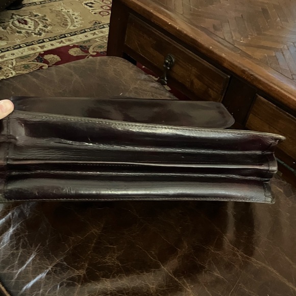 Bosca Old Leather Oxblood Briefcase Italian Hand Stained Hide - Picture 8 of 16